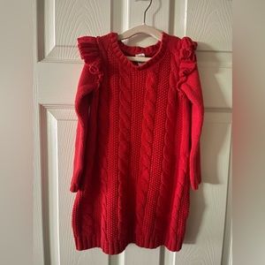Red long sleeve dress